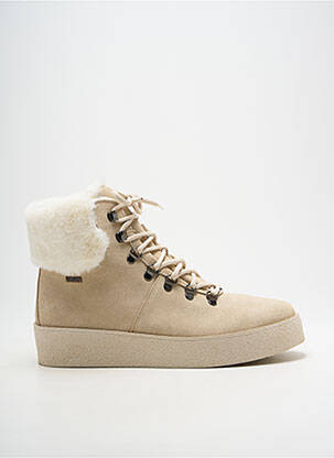 Botine/ghete umplută toc de 4 la 6 cm bej K-HIKE femeie