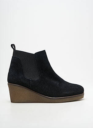 Botine/ghete nubuc toc de 4 la 6 cm negru COTEMER femeie