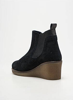 Botine/ghete nubuc toc de 4 la 6 cm negru COTEMER femeie