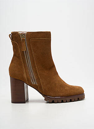 Botine/ghete nubuc toc de 7 la 9 cm maro EMILIE KARSTON femeie