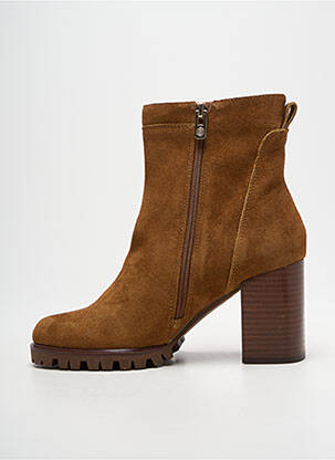 Botine/ghete nubuc toc de 7 la 9 cm maro EMILIE KARSTON femeie