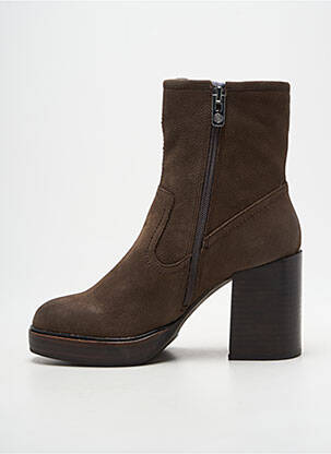 Botine/ghete material neted toc de 7 la 9 cm maro EMILIE KARSTON femeie