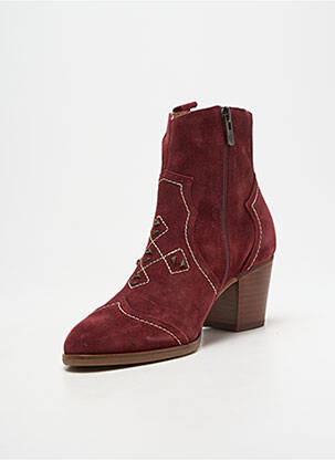 Botine/ghete vârf ascuțit toc de 4 la 6 cm violet EMILIE KARSTON femeie
