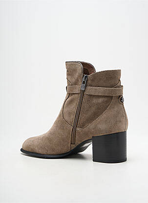 Botine/ghete nubuc toc de 4 la 6 cm bej EMILIE KARSTON femeie