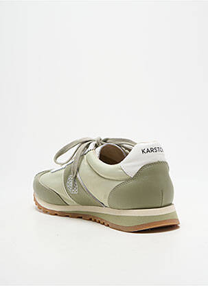 Adidași țesătură satinată toc plat până la 3 cm verde EMILIE KARSTON femeie