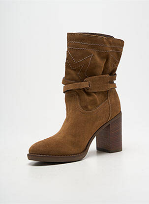 Botine/ghete nubuc toc de 7 la 9 cm maro NERO GIARDINI femeie
