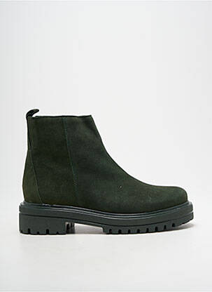 Botine/ghete nubuc toc de 4 la 6 cm verde GABOR femeie