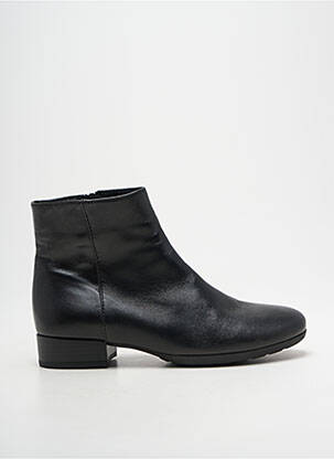 Botine/ghete țesătură satinată toc plat până la 3 cm negru GABOR femeie