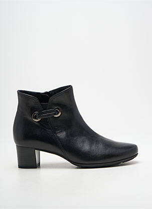 Botine/ghete țesătură satinată toc de 4 la 6 cm negru GABOR femeie