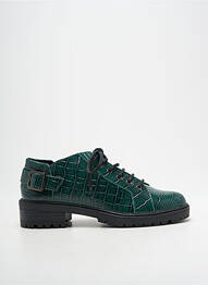 Derby-uri țesătură satinată toc plat până la 3 cm verde EMILIE KARSTON femme