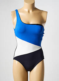 Costum de baie dintr-o singură piesă efect material satinat albastru IODUS femme