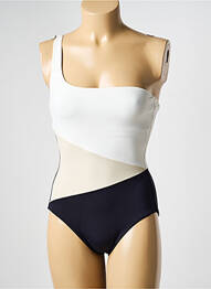 Costum de baie dintr-o singură piesă efect material satinat negru IODUS femme