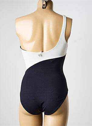 Costum de baie dintr-o singură piesă efect material satinat negru IODUS femeie