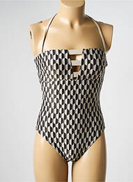 Costum de baie dintr-o singură piesă bretele elastice detașabile top bentiță auriu IODUS femme