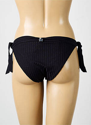 Chiloți de baie efect material satinat bikini negru IODUS femeie