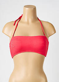 Sutien de costum de baie elasticitate sutien balconet cu decolteu înalt roșu IODUS femme