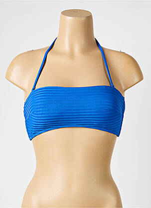 Sutien de costum de baie elasticitate sutien balconet cu decolteu înalt albastru IODUS femeie