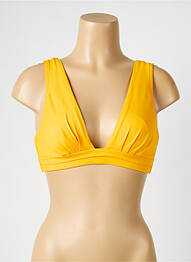 Sutien de costum de baie elasticitate sutien balconet cu decolteu înalt galben IODUS femme