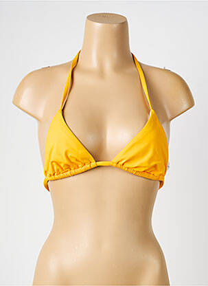 Sutien de costum de baie elasticitate top triunghiuri galben IODUS femeie