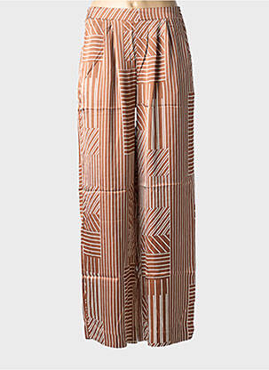 Pantalon drept talie elastică mărime normală maro GRACE & MILA femeie