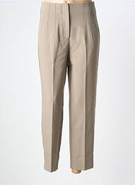 Pantalon drept închidere cu fermoar sub clapetă cu cârlig bej ONLY femme