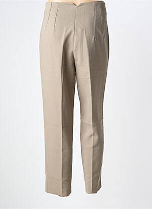 Pantalon drept închidere cu fermoar sub clapetă cu cârlig bej ONLY femeie