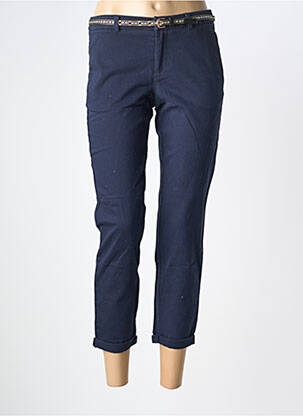 Pantalon 7/8 închidere cu fermoar sub clapetă cu cârlig albastru ONLY femeie