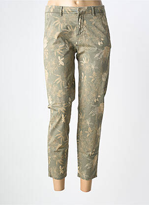 Pantalon 7/8 închidere cu fermoar sub clapetă cu cârlig verde ONLY femeie