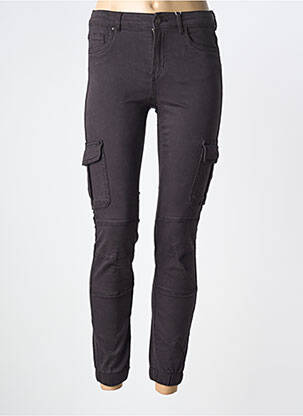 Pantalon cargo țesătură poplin mărime normală negru ONLY femeie