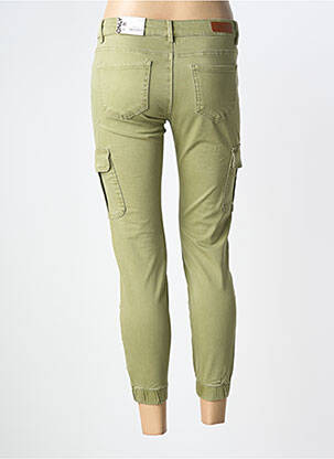 Pantalon cargo țesătură poplin mărime normală verde ONLY femeie