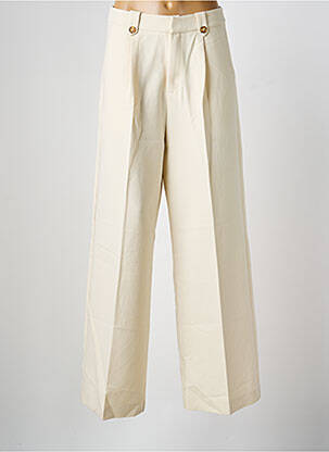 Pantalon chino țesătură poplin mărime normală bej GRACE & MILA femme