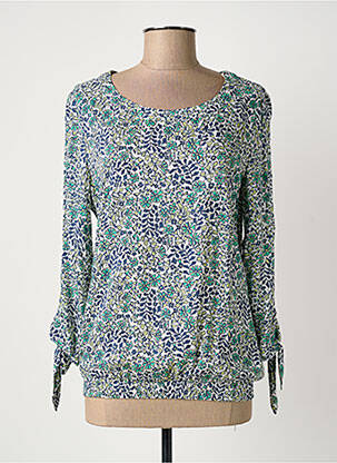Bluză țesătură poplin mâneci lungi albastru BARBARA LEBEK femeie