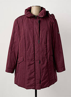 Geacă matlasată buzunare cu glugă roșu BARBARA LEBEK femme