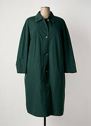 Trench țesătură poplin fără glugă verde BARBARA LEBEK femeie