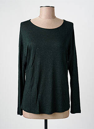 Top elasticitate mâneci lungi verde ONLY femeie