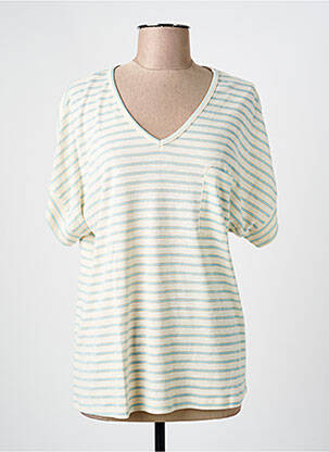 Top elasticitate mâneci scurte bej ONLY femme