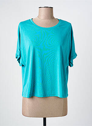 Top țesătură jersey mâneci scurte albastru GRACE & MILA femme