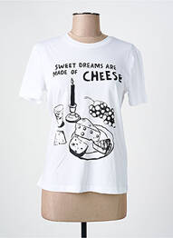 Tricou serigrafie mâneci scurte alb ONLY femeie