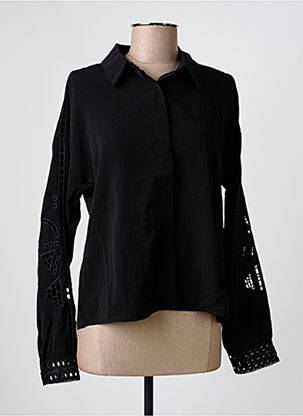 Cămașă țesătură crep mâneci lungi negru ONLY femeie