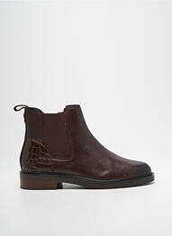 Botine/ghete material neted toc plat până la 3 cm maro CAPRICE femme