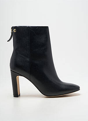 Botine/ghete țesătură satinată toc de 7 la 9 cm negru CAPRICE femeie