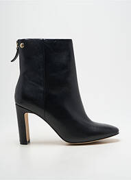 Botine/ghete țesătură satinată toc de 7 la 9 cm negru CAPRICE femeie