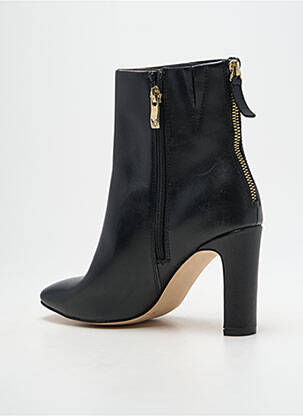Botine/ghete țesătură satinată toc de 7 la 9 cm negru CAPRICE femeie
