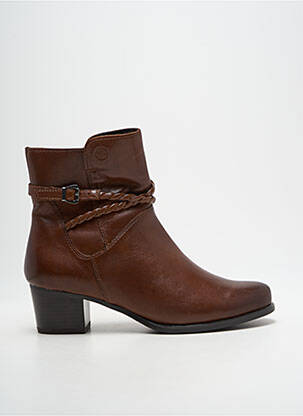 Botine/ghete material neted toc de 4 la 6 cm maro CAPRICE femeie