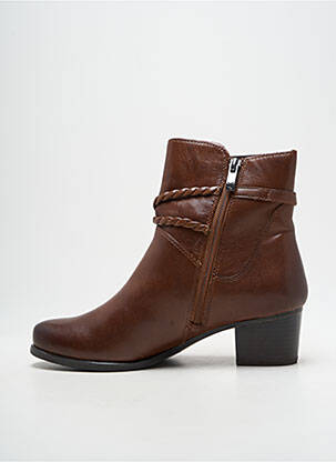 Botine/ghete material neted toc de 4 la 6 cm maro CAPRICE femeie