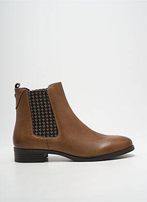 Botine/ghete material neted toc plat până la 3 cm maro CAPRICE femeie
