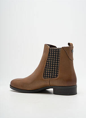 Botine/ghete material neted toc plat până la 3 cm maro CAPRICE femeie