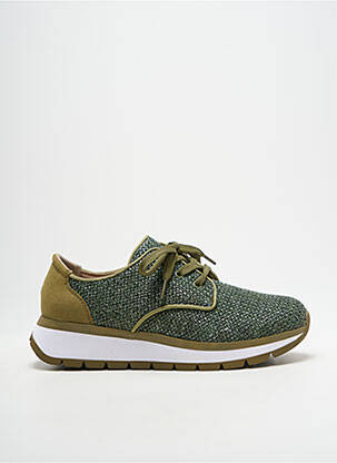 Adidași vârf rotund toc plat până la 3 cm verde CAPRICE femeie