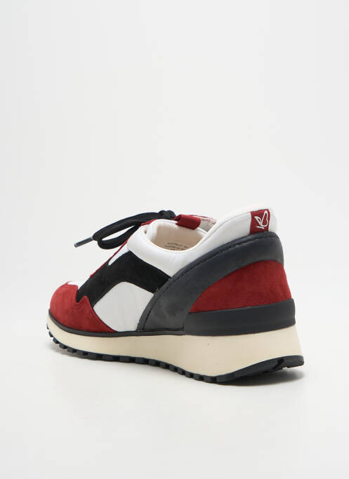 Adidași vârf rotund toc plat până la 3 cm roșu CAPRICE femme