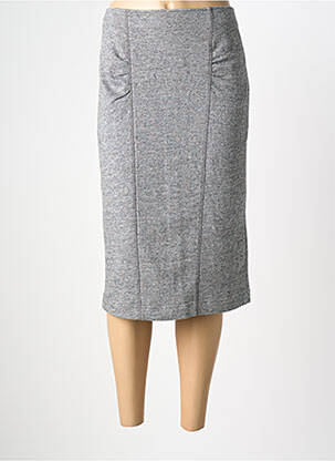 Fustă midi talie cu cleme gri FRANK WALDER femme